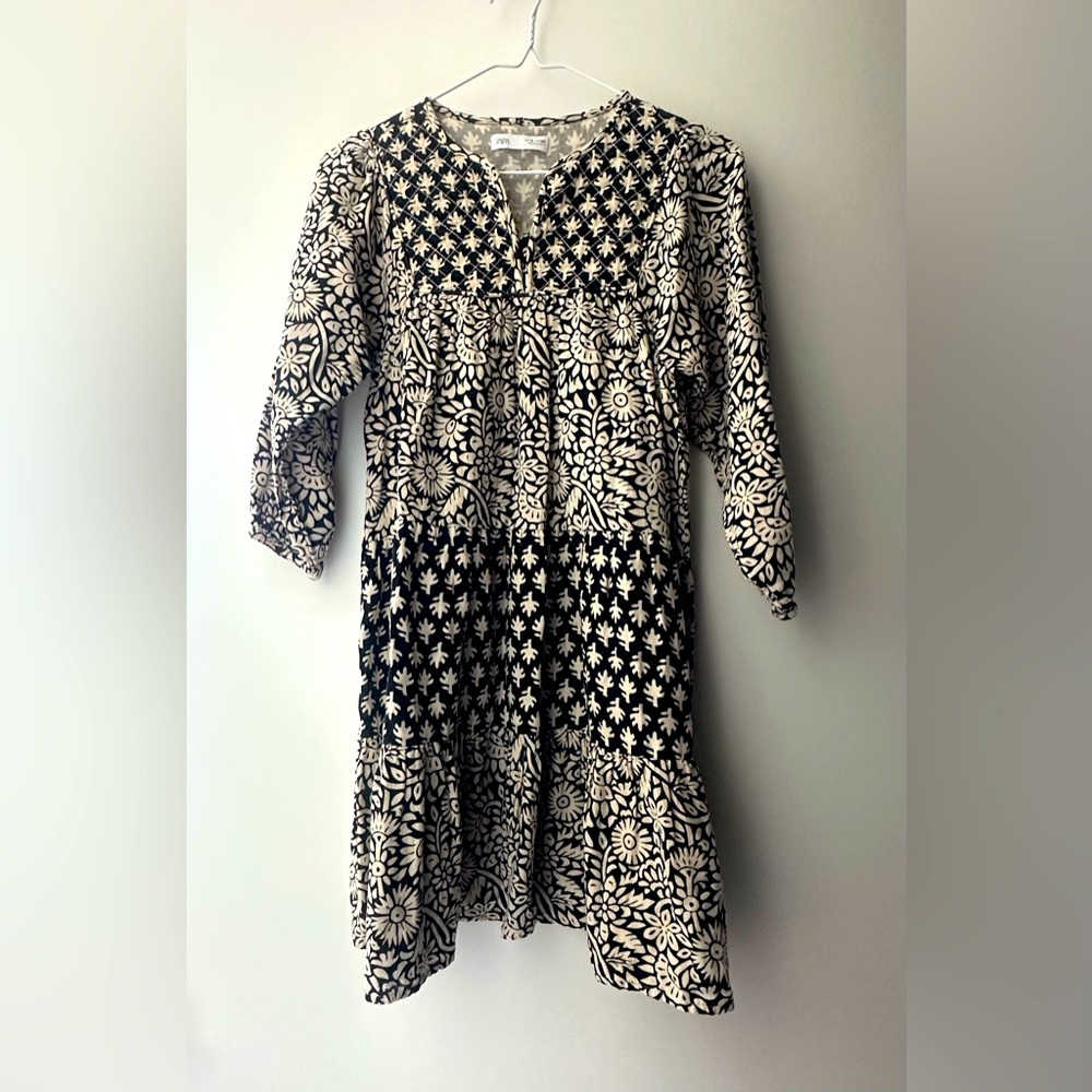 Zara Floral Long Sleeve Dress